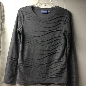 Simply Vera Vera Wanf Long sleeves grey top size S